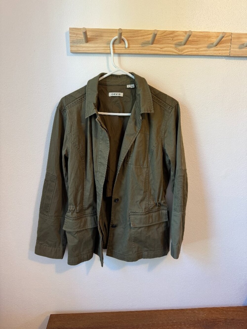 Orvis Women's Olive Green Embroidered Utility Jacket M
